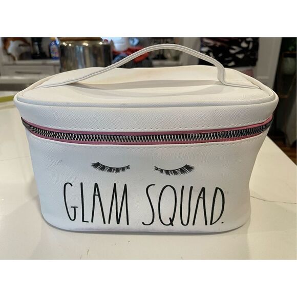 Rae Dunn Glam Squad Makeup Toiletries Beauty Cosmetics Bag - Picture 1 of 10